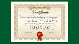 PRESS GLASS Liderem Rynku Stolarki 2014 Przemysł, BIZNES - Firma PRESS GLASS została uhonorowana tytułem „Lidera Rynku Stolarki 2014” w kategorii „dostawca szyb zespolonych”. To prestiżowe wyróżnienie przyznawane jest corocznie przez Centrum Analiz Branżowych (CAB).