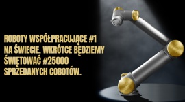 W drodze po złoto: do wygrania złoty cobot Universal Robots Przemysł, BIZNES - Universal Robots świętuje okrągłą liczbę cobotów na rynku – klient, który zamówi 25 000 robota UR, otrzyma unikalny, złoty model