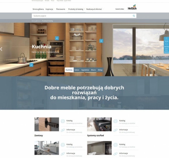 Więcej inspiracji i usług Przemysł, BIZNES - Nowa strona internetowa Hettich, zaprojektowana zgodnie z oczekiwaniami klientów, ma pomóc użytkownikom sprostać wyzwaniom, które napotykają w codziennej pracy.