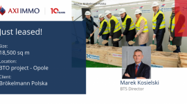 Brökelmann Polska z nowym zakładem w Opolu BIZNES, Nieruchomości - Firma Brökelmann Polska zrealizuje nową inwestycję w Opolu. Nowoczesna zakład będzie miał 18 500 mkw. Dział BTS AXI IMMO wspierał klienta na poszczególnych etapach przygotowania inwestycji zarządza projektem i pełni nadzór inwestorski podczas budowy obiektu.