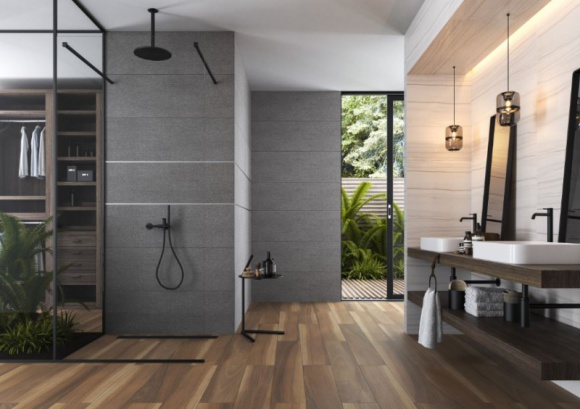 Łazienkowa sztuka – niesamowite możliwości łączenia materiałów, faktur i kolorów BIZNES, Nieruchomości - Dzięki łączeniu klasycznych elementów z nietypowymi fakturami, w łatwy sposób możemy uzyskać wnętrze wyjątkowe, całkowicie dopasowane do naszego indywidualnego gustu i poczucia estetyki.