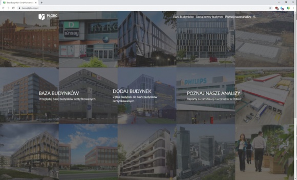 Poznaj budynki certyfikowane w Polsce. Innowacyjna platforma PLGBC BIZNES, Nieruchomości - Polskie Stowarzyszenie Budownictwa Ekologicznego PLGBC z początkiem kwietnia br. przedstawiło nowy format Bazy Budynków Certyfikowanych w Polsce. To innowacja w branży budownictwa i nieruchomości na skalę kraju.