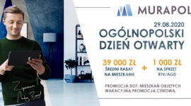 Ogólnopolski Dzień Otwarty w Grupie Murapol BIZNES, Nieruchomości - W wybranych biurach sprzedaży na terenie całego kraju w najbliższą sobotę, 29 sierpnia, Grupa Murapol organizuje Ogólnopolski Dzień Otwarty. Wydarzenie odbędzie się w ramach kampanii „Lato w domu? Kup mieszkanie na wakacje lub wynajem. Wakacyjna promocja cenowa”.