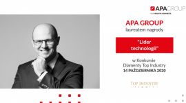 APA Group otrzymała tytuł "Lidera technologii" w Konkursie Diamenty Top Industry