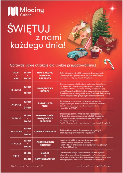 Moc świątecznych atrakcji w Galerii Młociny! BIZNES, Nieruchomości - Świąteczna atmosfera, a wraz z nią moc wyjątkowych prezentów zawitały na warszawskie Bielany! Galeria Młociny przygotowała z okazji Świąt Bożego Narodzenia mnóstwo atrakcji dla klientów. Takich niespodzianek nie znajdziemy w żadnym innym centrum handlowym w stolicy.